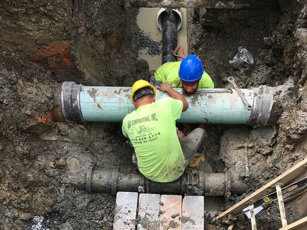 J&R Contracting offers complete sewer repairs from excavation to sewer line replacement